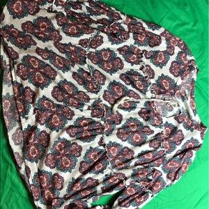 Red Camel bell sleeve top